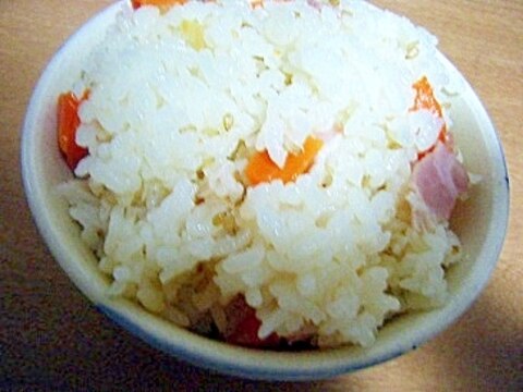 ベーコン＆人参の炊き込みご飯★